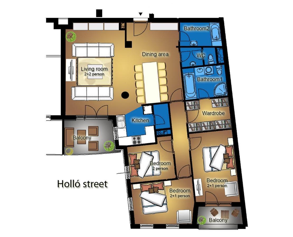 Gde Hollo Apartments บูดาเปสต์ ภายนอก รูปภาพ